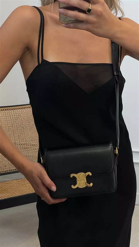 celine mini triomphe shoulder bag|celine triomphe shoulder bag review.